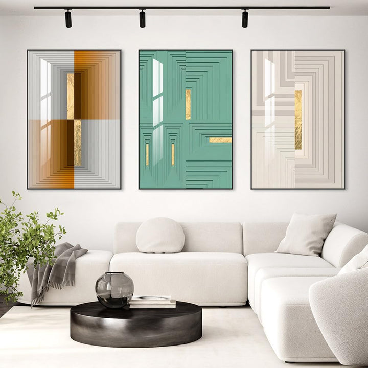 for Living Room & Bedroom Décor -44%   3-Piece Abstract Wall Art – Bright Minimalist Canvas Prints for Living Room & Bedroom Décor