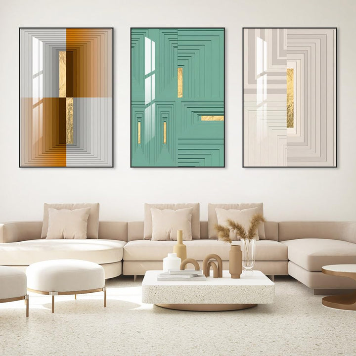 for Living Room & Bedroom Décor -44%   3-Piece Abstract Wall Art – Bright Minimalist Canvas Prints for Living Room & Bedroom Décor