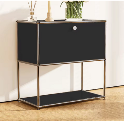 Modern TV Stand Storage File Cabinet With Metal Frame for Living Room Bedroom Office Book Shelf Bedside Table
