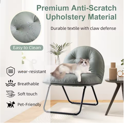 EBELLO Portable Portable Folding Chair with Upholstered Living Room Portable Lounge Chair