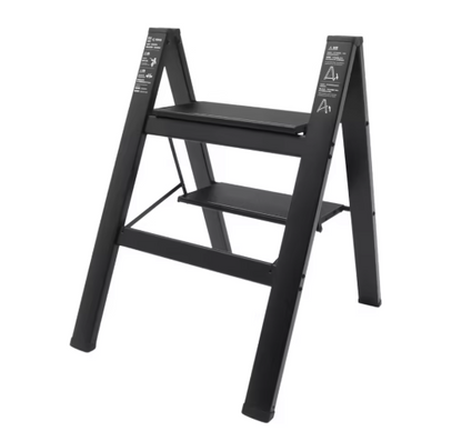2 Step Ladder, Multifunctional Aluminuml Folding Step Stools, With Anti-Slip Sturdy and Wide Pedal,Space-saving