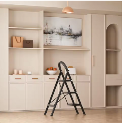 3 Step Ladder, Strong Load Capacity, Folding Household Climbing Ladder, Non-Slip, Heavy Duty Step Stool For Installing Light