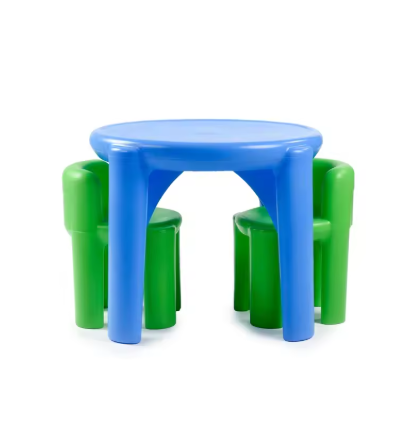 Multi-Color Activity Table and Chair Set Kids Includes Two Chairs Lightweight Durable Easy to Clean Ideal Snacks Crafts Learning