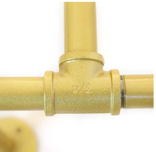 Gold Wall Mounted Garment Rack,Pipe Clothing Rack Rod Garment,Freestanding Shelf Pipeline Vintage Display Rack