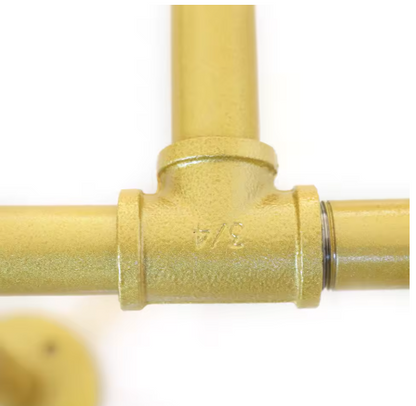 Gold Wall Mounted Garment Rack,Pipe Clothing Rack Rod Garment,Freestanding Shelf Pipeline Vintage Display Rack