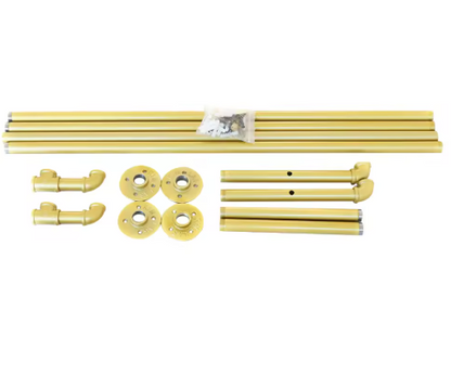 Gold Wall Mounted Garment Rack,Pipe Clothing Rack Rod Garment,Freestanding Shelf Pipeline Vintage Display Rack