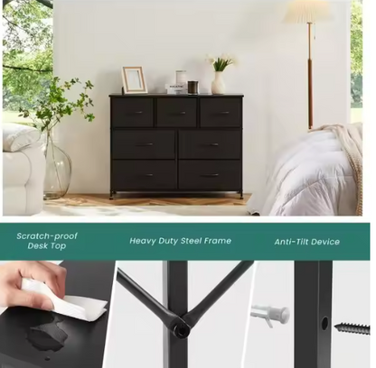 Dresser for bedroom 7 storage Spaces, assembled wardrobe lockers, bedroom furniture lockers