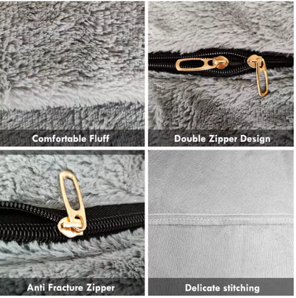 Bean Bag Chair Cover Without Filler,Big Round Soft Fluffy PV Velvet Washable Bean Bag Lazy Sofa Bed Cover for Adults