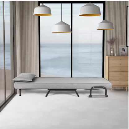 Multi-Functional Sofa Bed with Folding Armrests, Adjustable Recliner, and Detachable Cover for Home and Office Use