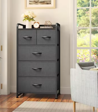 Small Dresser with 5 Drawers for Closet,Organizer Unit for Bedroom, Living Room & Closets,Dresser for Bedroom,