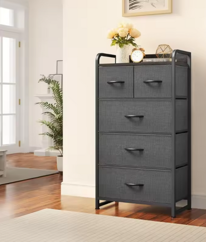 Small Dresser with 5 Drawers for Closet,Organizer Unit for Bedroom, Living Room & Closets,Dresser for Bedroom,