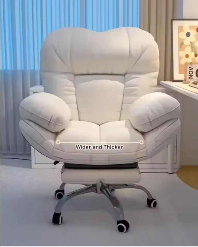 Dark Gray Recliner Gaming Chair - Home Office Desk Chair with Lift, Comfortable Armchair for Living Room & Bedroom