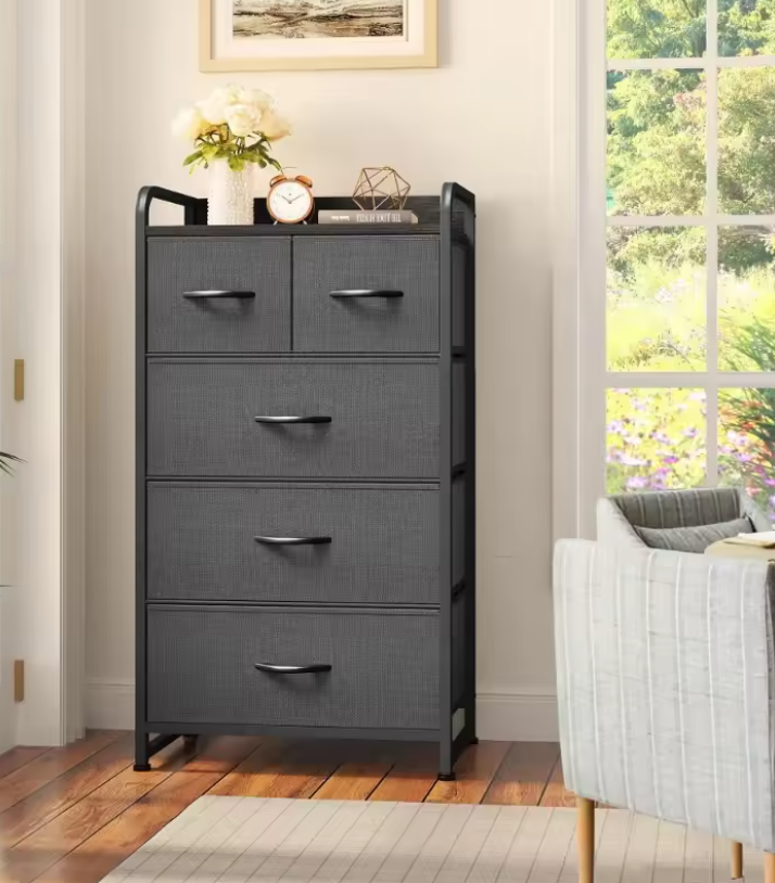 Small Dresser with 5 Drawers for Closet,Organizer Unit for Bedroom, Living Room & Closets,Dresser for Bedroom,