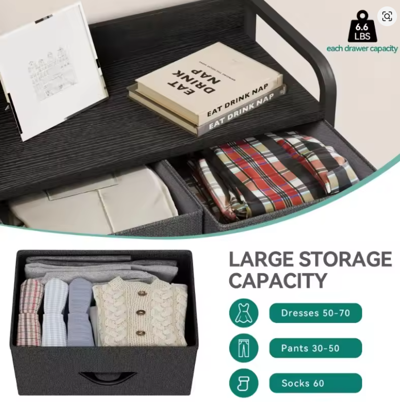 Small Dresser with 5 Drawers for Closet,Organizer Unit for Bedroom, Living Room & Closets,Dresser for Bedroom,