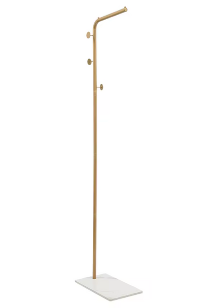 L-shape Freestanding Coat Rack Wear-Resistant Large Capacity Clothes Hanger with Sturdy Base for Hallways/Living Rooms