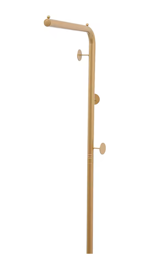 L-shape Freestanding Coat Rack Wear-Resistant Large Capacity Clothes Hanger with Sturdy Base for Hallways/Living Rooms