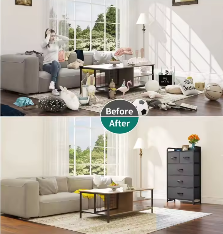 Small Dresser with 5 Drawers for Closet,Organizer Unit for Bedroom, Living Room & Closets,Dresser for Bedroom,